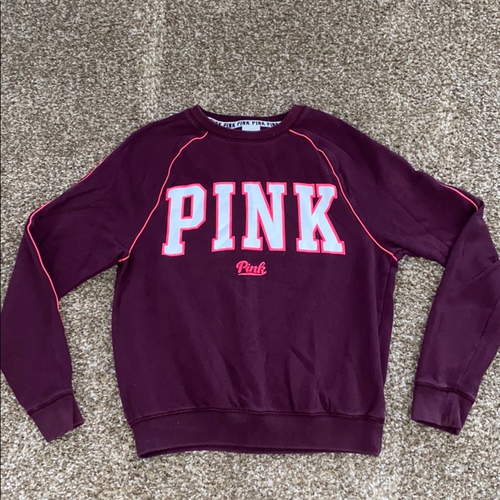 pink crew neck